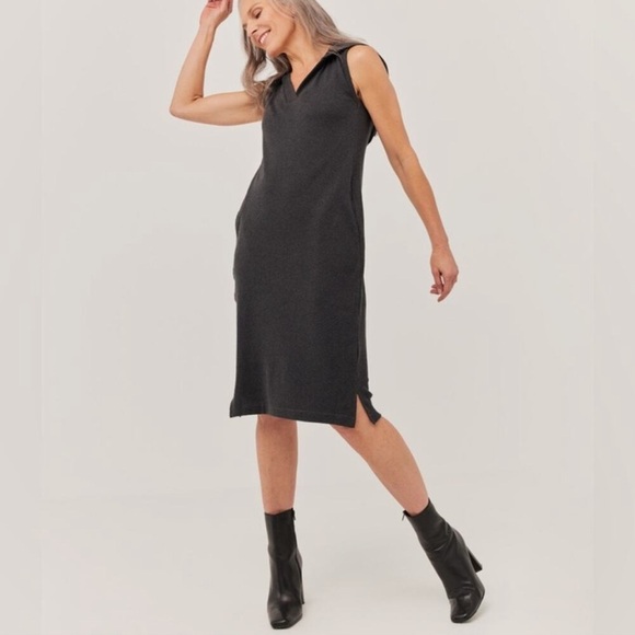 Pact Women's Black Midi Dress - Picture 1 of 12